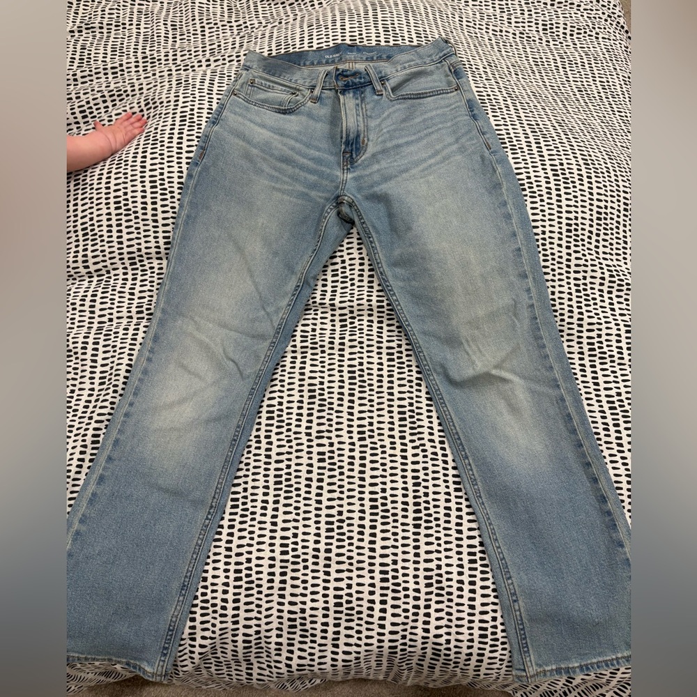 Classic Old Navy Light Blue Straight Built in Flex Jeans 29x30